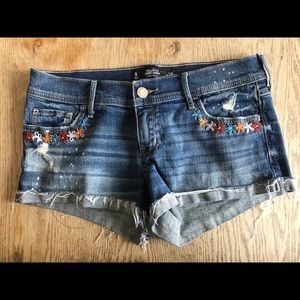 Hand embroidered short